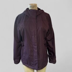ZeroXposur Purple Ski Jacket with Hood and Water-Resistant Fabric